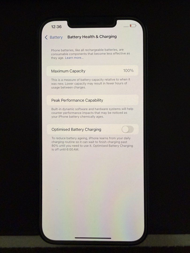 iPhone 12 Pro Max Pacific Blue 128GB (Category: iPhone 12 Series) located in Singapore. Submitted by tiredwinter (Listing ID 1441278721, Image 3). Description: iPhone 12 Pro Max Full Tech Specs : https://support.apple.com/en-sg/111874 Finish : Pacific Blue Storage : 128GB Battery : 100% (recently did Battery Replacement with Apple) Condition : Lightly Used, No Scratches on Screen, Back and Sides No Box and No Accessories (i.e Cable and Plug).
