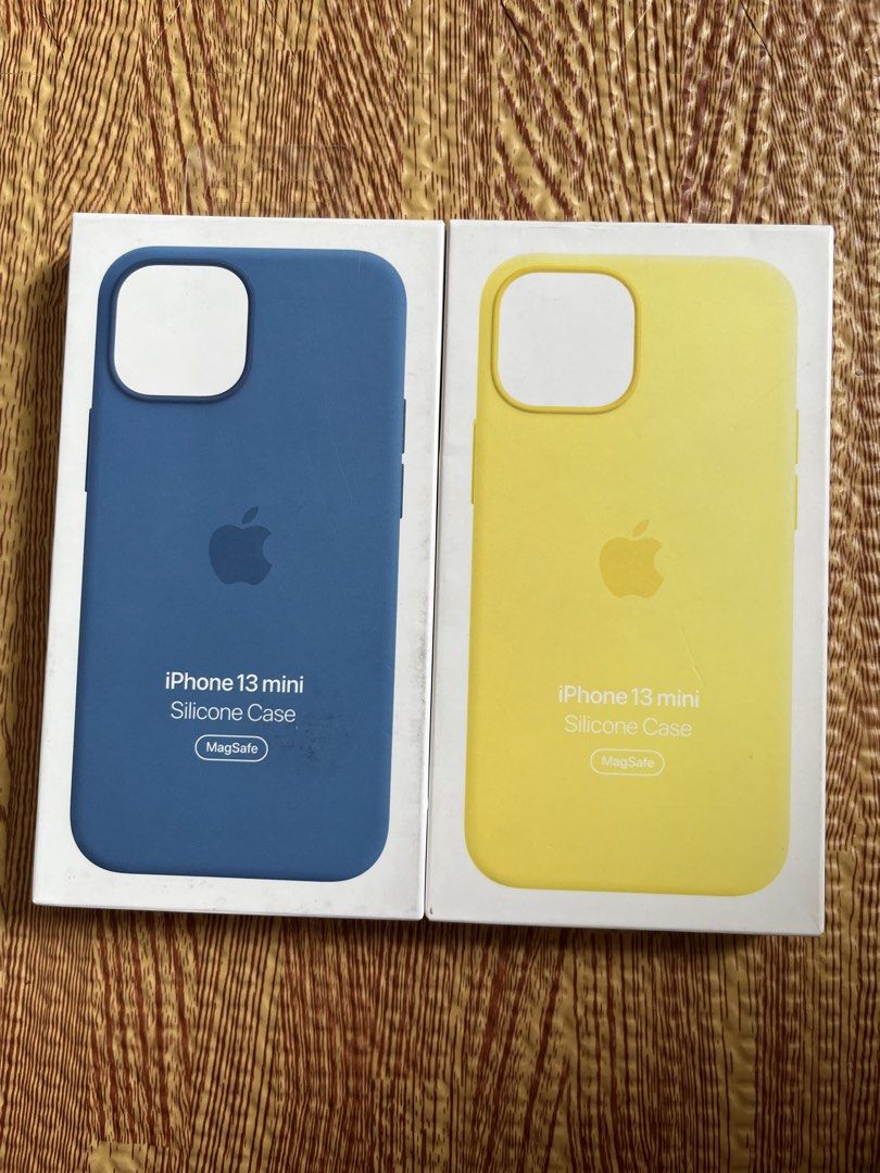 iPhone 13 mini silicone case (Category: Cases & Sleeves) located in Dasmarinas. Submitted by juanamarie (Listing ID 1441157293, Image 1). Description: iPhone 13 mini Silicone Case with Magsafe Brand new Color: Lemon Zest and Blue Jay Update: Sold na po yung Lemon Zest :) Original price: 2,990Php Selling price: 800Php each Rfs: extra cases.