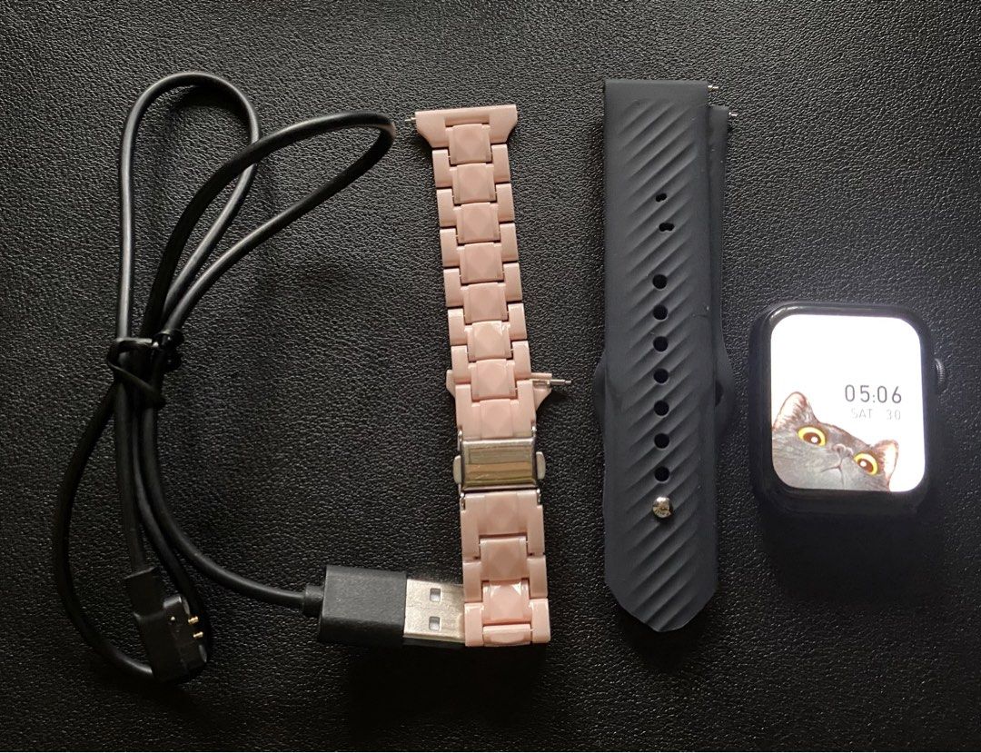 Itel O11 Smartwatch (with Extra Pink Strap) (Category: Wearables & Smart Watches) located in Cebu City. Submitted by hiraoya (Listing ID 1441195217, Image 1). Description: Video of the product: https://drive.google.com/drive/folders/1ymg2DoDZ1XhxYgc9Iee3qU0PAXiAurhF Inclusions: Watch face Original magnetic charging cable Original black sports strap Extra pink link strap Location: Talisay City, Cebu itel o11, itel smartwatch, budget smartwatch, fi