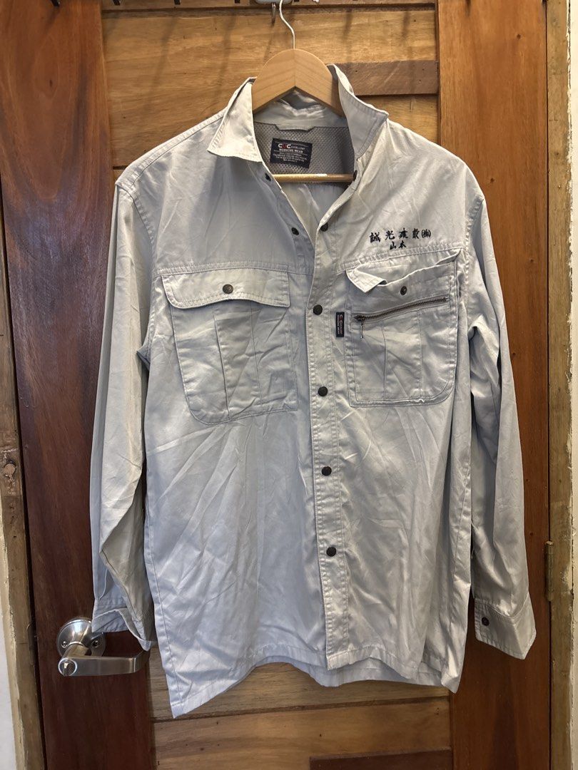 Japanese Button Up Long Sleeve Work Wear (Category: Coats, Jackets and Outerwear) located in Mandaluyong City. Submitted by marcuscsul50173 (Listing ID 1441231559, Image 1). Description: Japanese workwear long sleeve size M no issues price: 450 (negotiable) pickup at my place or lalamove (buyer pays for sf) mandaluyong city 📍.