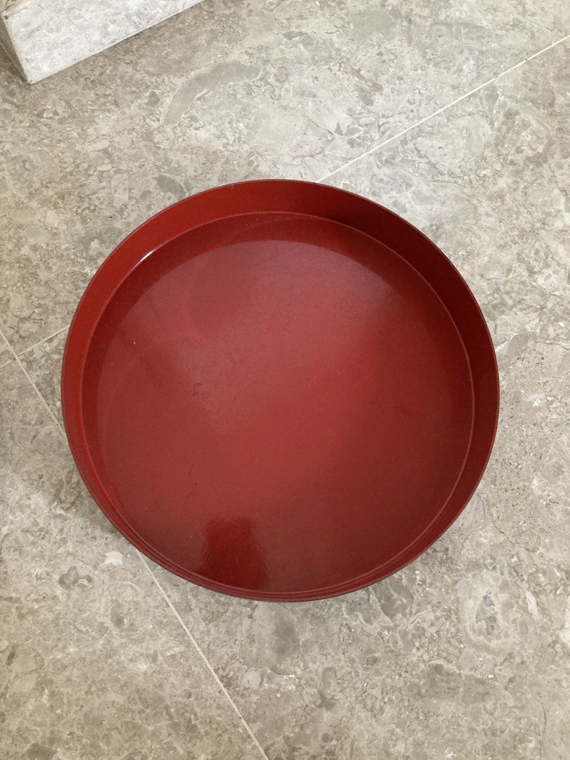 Japanese Lacquer Serving Tray d29cm470101595774013441