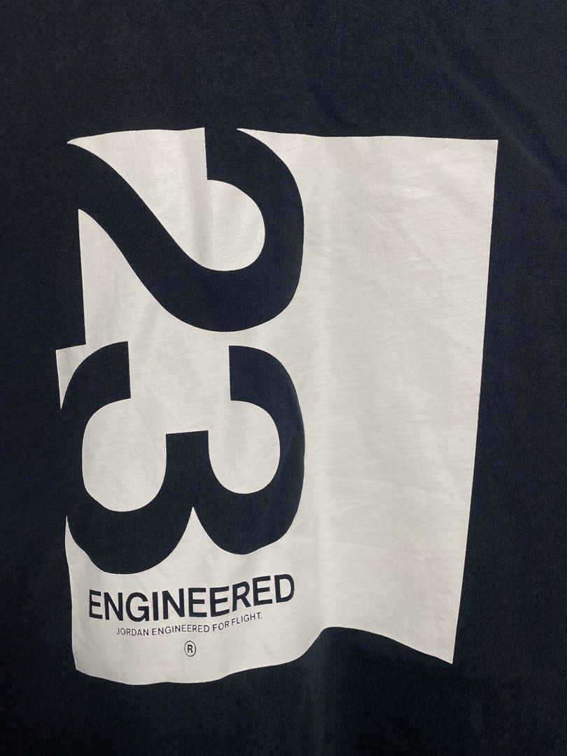 Jordan Engineered 23 T-Shirt Size L (Category: Tshirts & Polo Shirts ) located in Naga. Submitted by thesource4400 (Listing ID 1441317402, Image 3). Description: - Authentic Jordan '23 Engineered' T-Shirt - Features bold '23 Engineered' graphic on the front - '23 Engineered Jordan For Flight' text detail on the sleeve - Size: Large (L) - Measurements: 19.5 inches (width) x 28 inches (length) - Ideal for any fan of Michael Jordan and the Jordan br