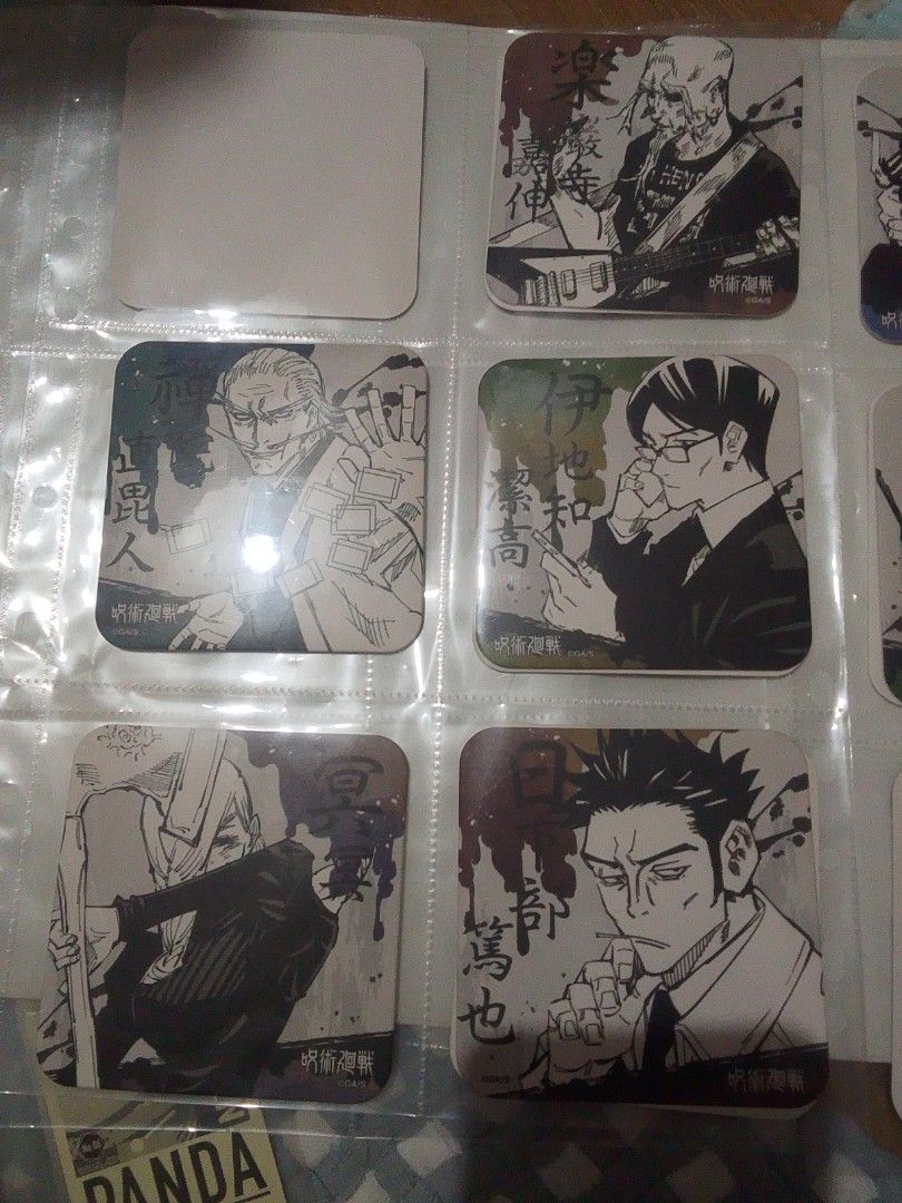 Jujutsu Kaisen Anime Coasters Set (Category: Vintage Collectibles) located in Santa Rosa. Submitted by animemerchcollection (Listing ID 1441299841, Image 3). Description: - Jujutsu Kaisen Coaster Set 21 PCs. - Features popular characters: Yuji Itadori, Megumi Fushiguro, Nobara Kugisaki, Panda, Gojo Satoru, and more! - Protects your tables from spills and heat. - Each coaster has a unique character design. - A must-have collectible for any Jujutsu