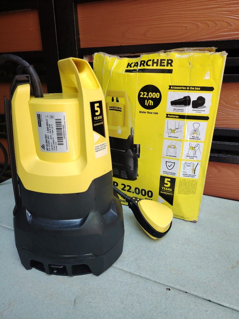 karchet heavy duty submersible pump (Category: Gardening Tools & Ornaments) located in Malolos. Submitted by axe23 (Listing ID 1441177605, Image 2). Description: karcher submersible pump heavy duty branded 220v 750 watts 22000 liters/min flow rate 8 meters maximum height Actual photo posted Surplus tools from Australia Item tested and working properly.
