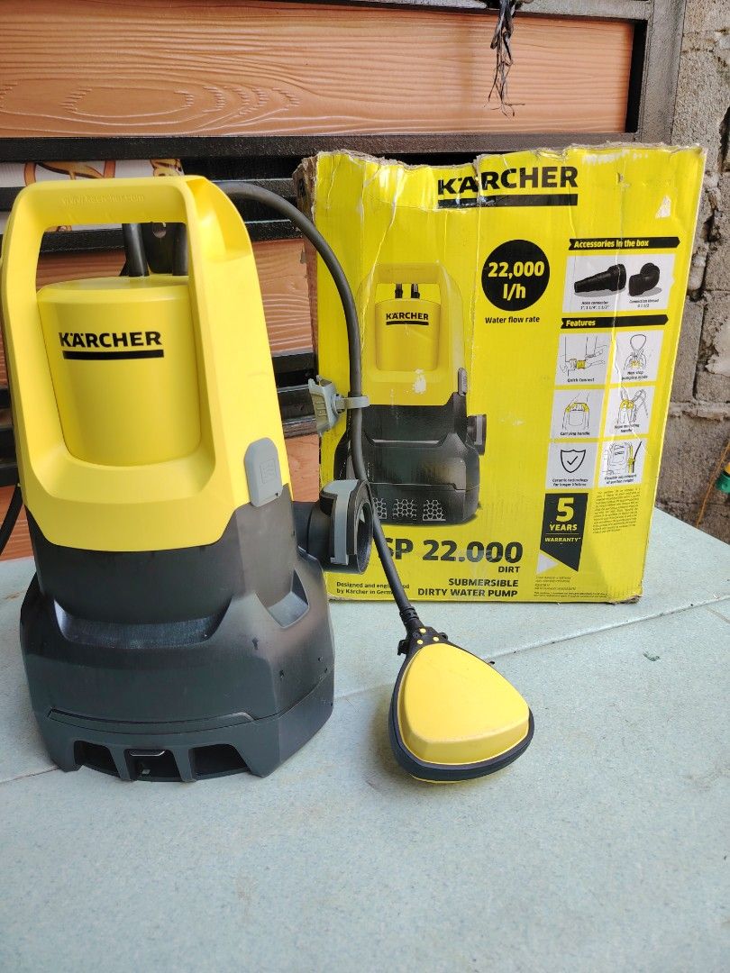 karchet heavy duty submersible pump (Category: Gardening Tools & Ornaments) located in Malolos. Submitted by axe23 (Listing ID 1441177605, Image 1). Description: karcher submersible pump heavy duty branded 220v 750 watts 22000 liters/min flow rate 8 meters maximum height Actual photo posted Surplus tools from Australia Item tested and working properly.