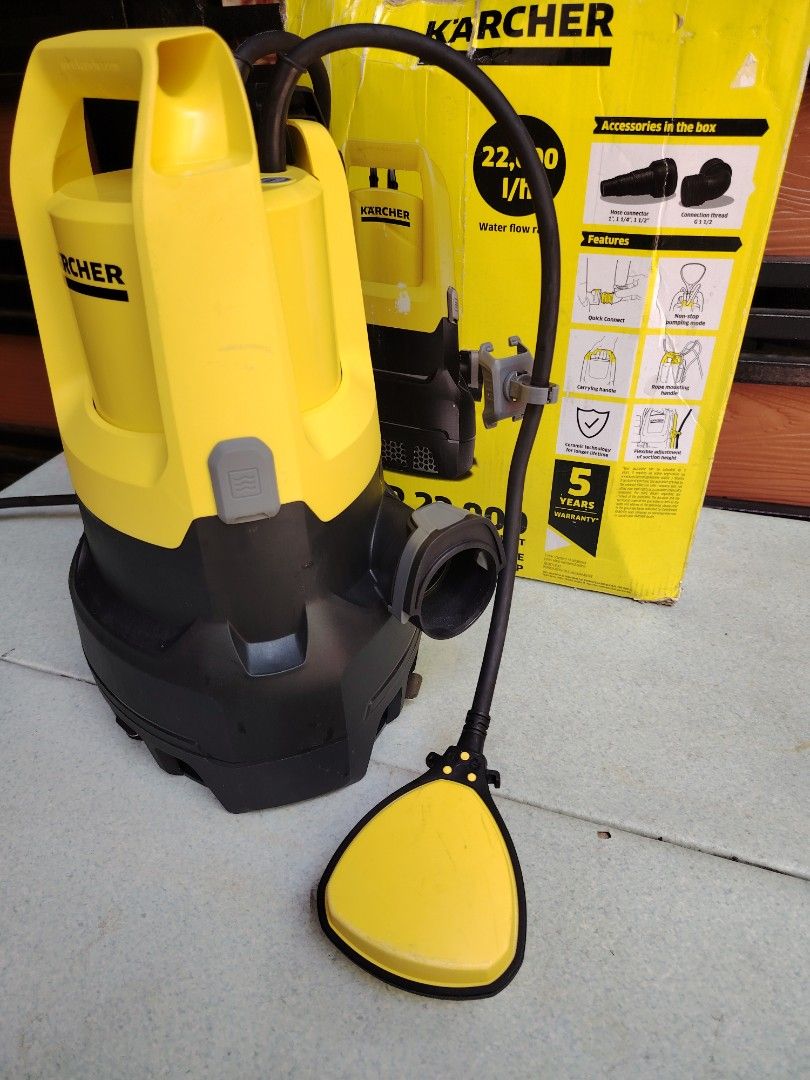 karchet heavy duty submersible pump (Category: Gardening Tools & Ornaments) located in Malolos. Submitted by axe23 (Listing ID 1441177605, Image 3). Description: karcher submersible pump heavy duty branded 220v 750 watts 22000 liters/min flow rate 8 meters maximum height Actual photo posted Surplus tools from Australia Item tested and working properly.