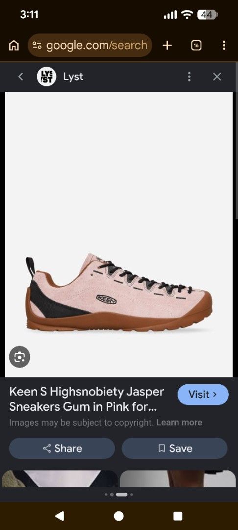 KEEN x Highsnobiety Jasper Sneaker Pink Gum (Category: Sneakers) located in Singapore. Submitted by lelong_na (Listing ID 1441232567, Image 2). Description: - KEEN x Highsnobiety Jasper sneakers US 7.5.