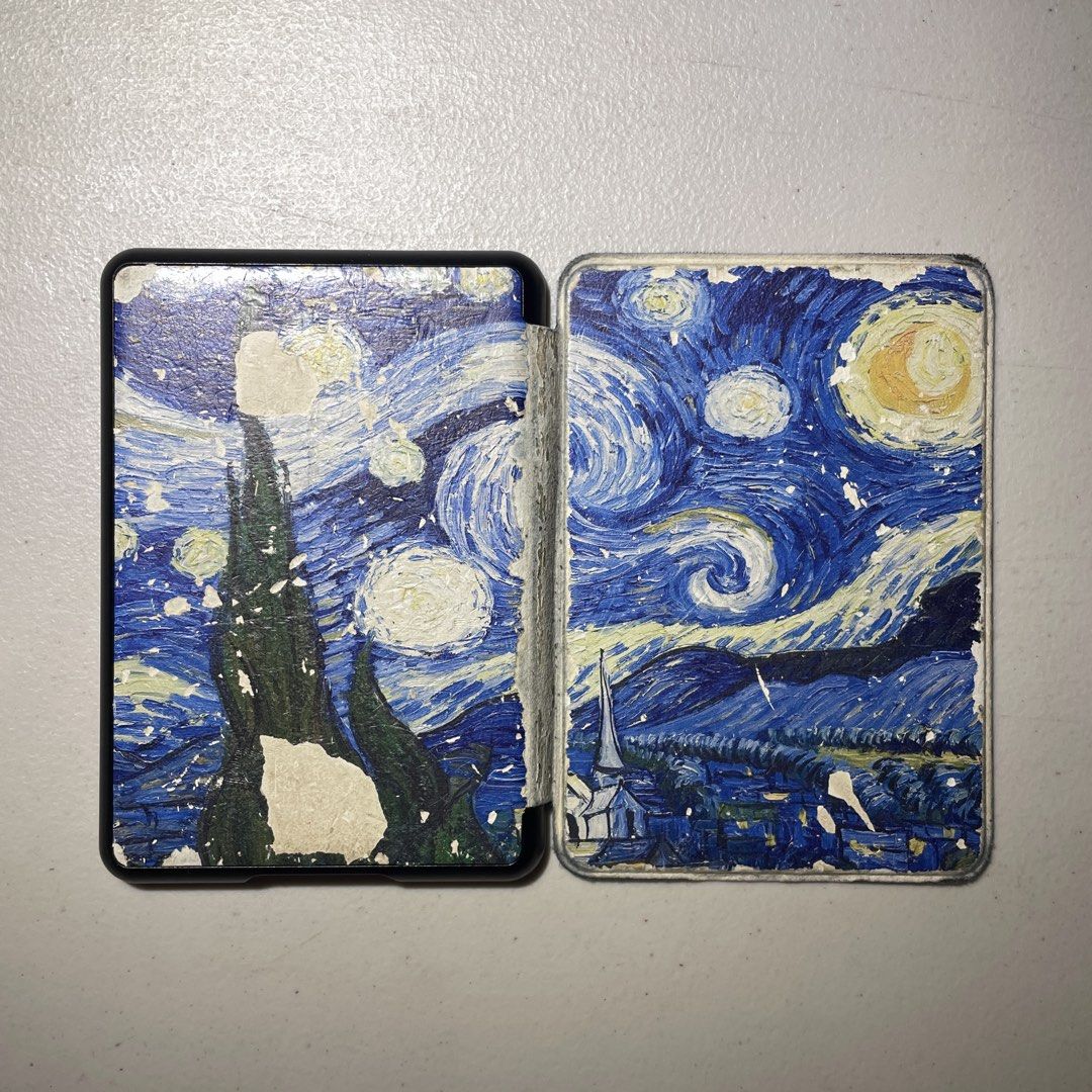 Kindle Paperwhite (10th Generation) Case (Category: Cases & Sleeves) located in Quezon City. Submitted by muskrat (Listing ID 1441275647, Image 1). Description: Giving away my Starry Night Kindle case. Magnet still works but the design is peeling a bit. Shipping fee will be covered by the buyer. Thanks!.