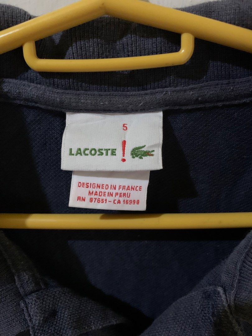 Lacoste Polo Shirt Navy Blue Size 5 (Category: Tshirts & Polo Shirts ) located in Manila. Submitted by pole.thirft (Listing ID 1441260950, Image 2). Description: Polo Lacoste Vintage Devanlay Era can fit large to xl 18.5 x 26 9/10 cr Excellent Condition No issue LOCATION : OCCIDENTAL MINDORO DM📥.