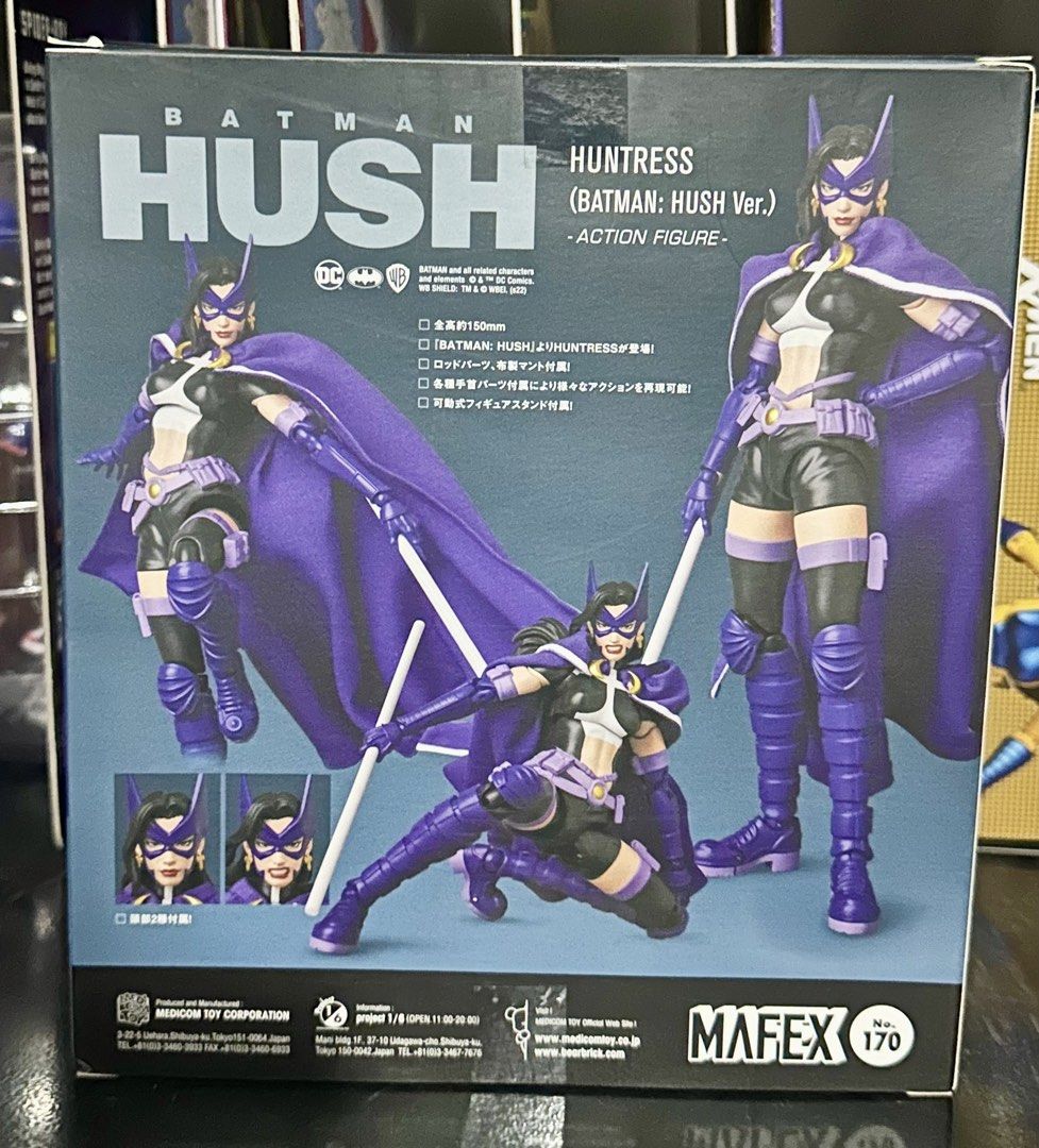 Mafex Huntress Batman Hush Version (Category: Figurines & Statues) located in Binan City. Submitted by elf.0000 (Listing ID 1441187328, Image 3). Description: P6000.00 plus sf Brand new and sealed but box is not in mint condition Payment via gcash Ship thru j&t or lalamove for same day delivery.