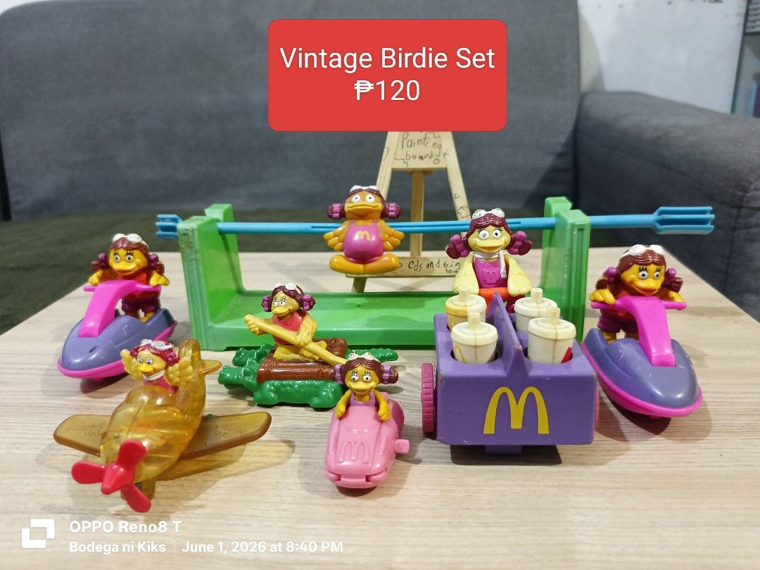 McDo Birdie set (Category: Designer & Blind Box Toys) located in Cavite. Submitted by bodega_ni_kiks11 (Listing ID 1441331634, Image 1). Description: 📍Loc: Imus,Cavite 🛵Mode of Delivery: Gogo xpress and J&T 💸Gcash payment ❌No Reservation/No LBC COD/Cop Thanks 😊🙏.