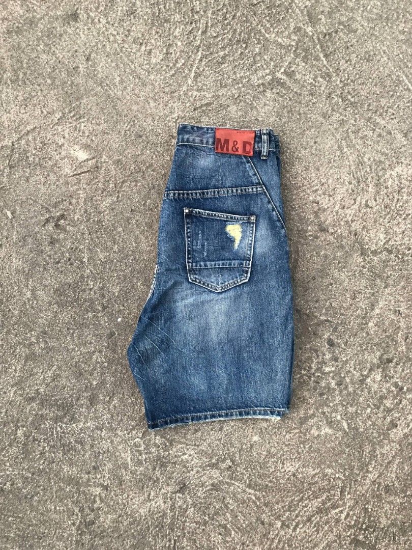 M&D Monday Jeans Distressed Denim Shorts (Category: Shorts) located in Jose Panganiban. Submitted by gg.getsumei (Listing ID 1441283854, Image 2). Description: - M&D Monday Jeans distressed denim shorts - Cool blue wash with ripped details - Unique asymmetrical button closure on the front - Ideal for casual wear.