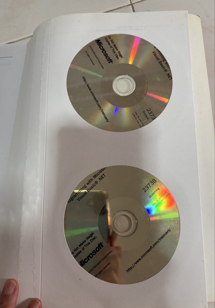 Microsoft Official Course 2373B Programming with Visual Basic .NET (Category: Textbooks) located in Singapore. Submitted by gracejes (Listing ID 1441170037, Image 2). Description: M Microsoft Official Course 2373B Programming with Microsoft Visual Basic .NET Includes 2 original Microsoft CDs (student eLearning materials) ✨ Official Microsoft training resource for learning Visual Basic .NET programming. Comes complete with book + discs — ideal for