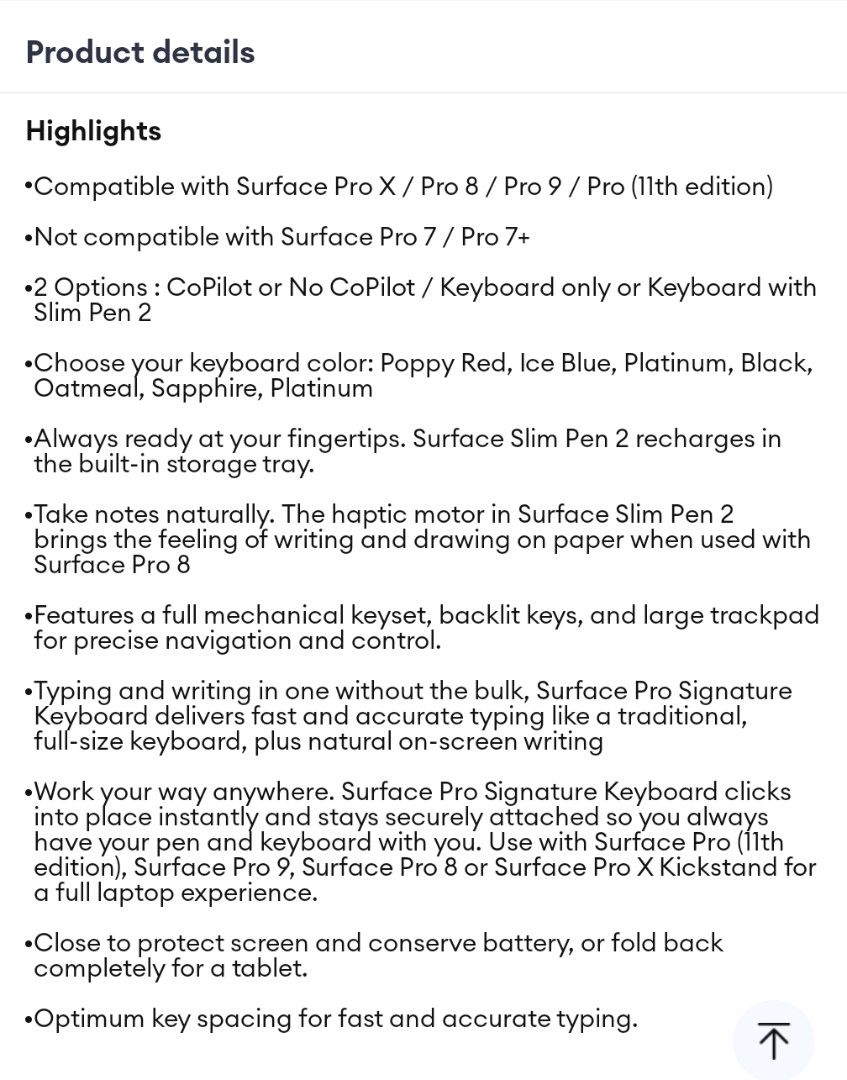 Microsoft Surface Pro Signature Keyboard - Poppy Red470431308878991364