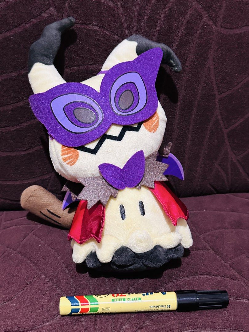 Mimikyu Pokemon Plush (Category: Plushies & Soft Toys) located in Mandaluyong City. Submitted by mikemofu (Listing ID 1441374232, Image 1). Description: Rare Halloween Time Noibat Costume Faded Pokemon Center tag.