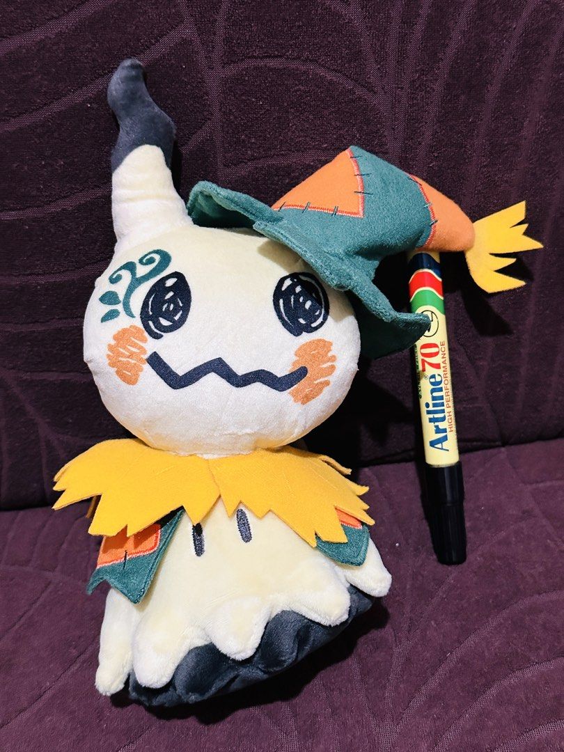 Mimikyu Pokemon Plush (Category: Plushies & Soft Toys) located in Mandaluyong City. Submitted by mikemofu (Listing ID 1441374301, Image 1). Description: Rare Halloween Time - Scarecrow costume Pokemon Center.