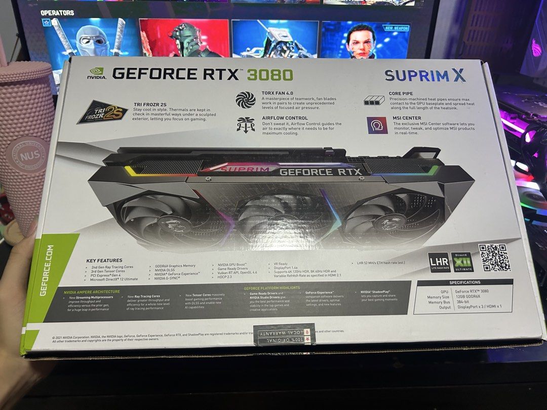 MSI Suprim RTX3080 12gb gpu470397542487173122