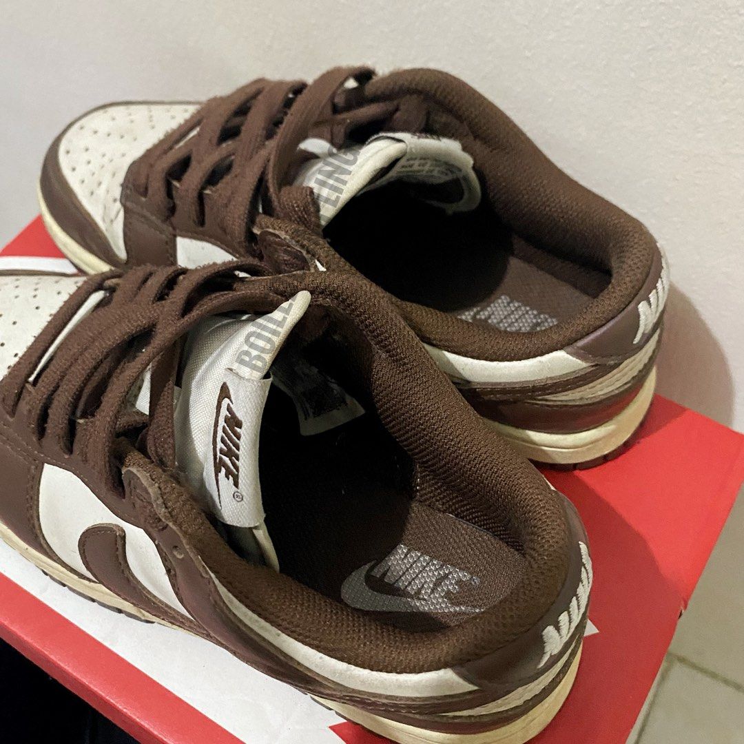 Nike Dunk Low Cacao - Dunks Womens 6 UK3.5 (Category: Sneakers) located in Manila. Submitted by boileddumpling (Listing ID 1441352161, Image 3). Description: NIKE DUNK CACAO - bought in Shoegame Manila MOA for 6k - size: 6 / EUR 36.5 / 23cm - with original box - slightly negotiable - ‼️can be professionally cleaned by a shop upon request (with cleaning: fixed 2500) 🏷️ payment first: gcash / maya 📍meet-up: weekend UST/España/Parañaque area (vari