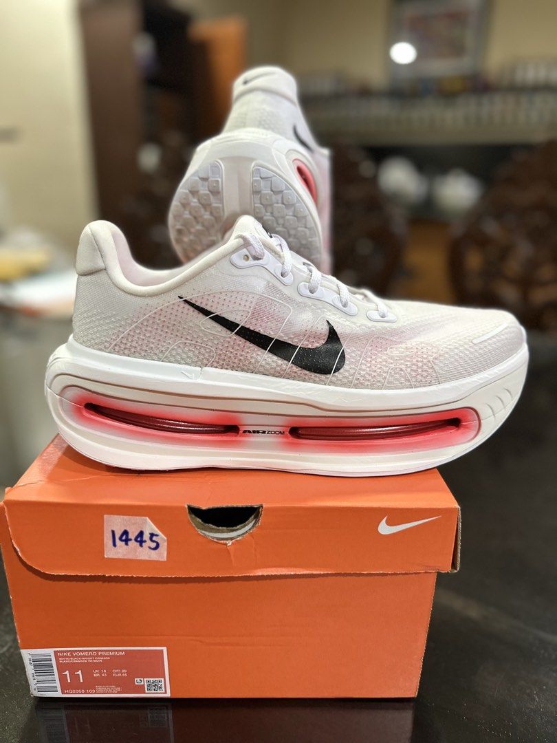 Nike Vomero Premium (Category: Sneakers) located in Cainta. Submitted by gaddichristina (Listing ID 1441211537, Image 2). Description: One of the most comfiest shoes for a long run especially for people with wide foot. Used it once for a 21km run. RFS moving out of the country for work, won’t be able to use it. Guaranteed 100% Original (check photo with qr included) Bought it for 12,295php. Price is negotiable.