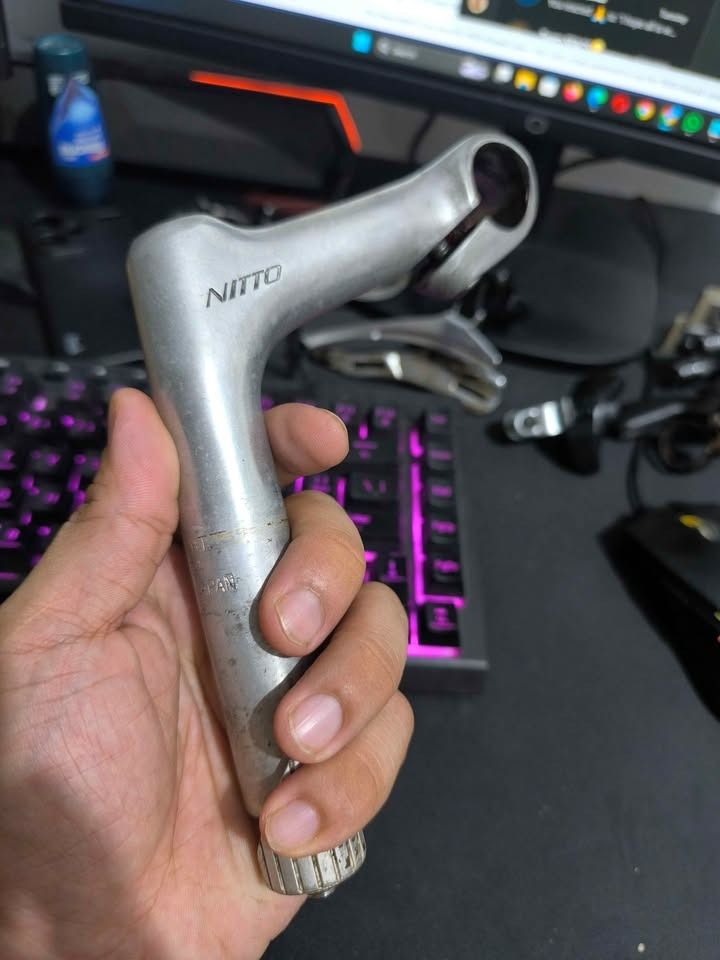 Nitto Oversized Stem (Category: Bicycles) located in Santa Rosa. Submitted by skatesushi (Listing ID 1441278899, Image 1). Description: - Nitto Oversized Stem - Clamp Diameter: 25.4 - Steerer Tube Insertion: 25.4 - Made in Japan - Y.S. Marking present.