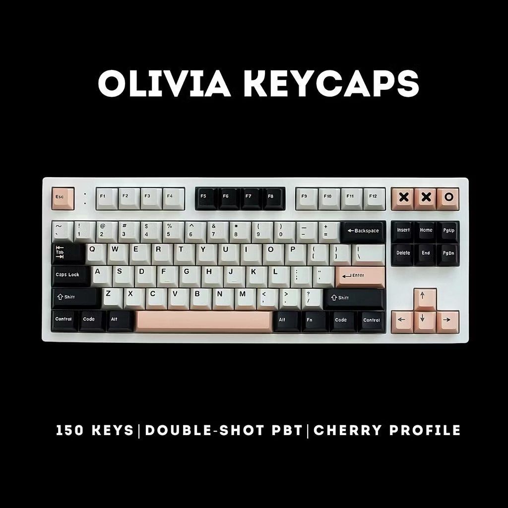 Olivia Keycaps 150 Keys Double-Shot PBT Cherry Profile