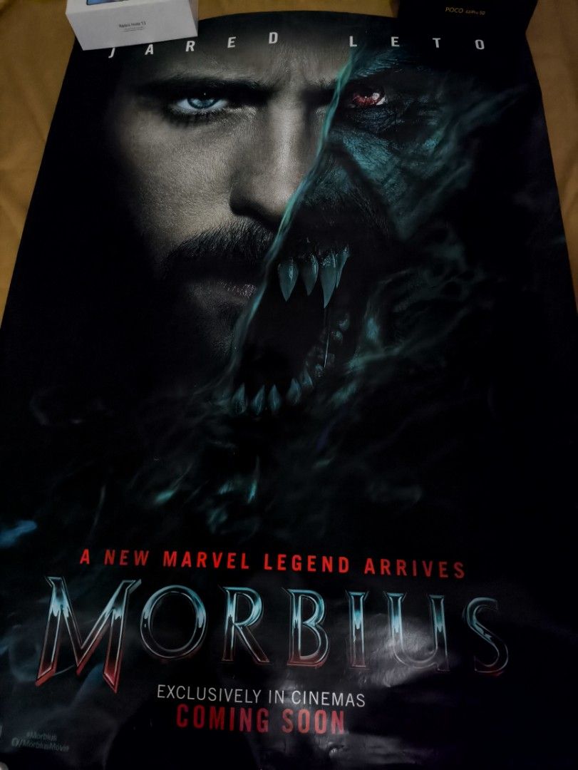 ORIGINAL Morbius Double-Sided 27x40 Theatrical Poster (Category: Tshirts & Polo Shirts ) located in Malabon City. Submitted by fallenreaper (Listing ID 1441340662, Image 2). Description: For sale: Original Cinema Posters. Original Printed From US Theater No Reprint Very Good Condition No issue Size: 27x40 (theatrical size) MOP: Gcash, BPI, Cash Location: DMCI Celandince Residence QC Pm if interested thank you.