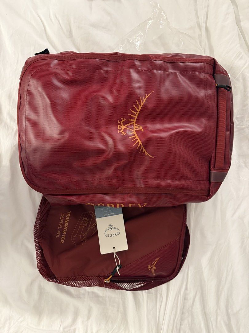 Osprey Transporter 40L Duffel Bag - Red (Category: Backpacks) located in Paranaque City. Submitted by suzyfern07 (Listing ID 1441293434, Image 2). Description: Mall price 10k++ Guaranteed authentic - Osprey Transporter 40L Duffel Bag - Vibrant Red Color - Versatile Backpack Straps for Comfortable Carrying - Built with Durable Materials for Long-Lasting Use - Perfect for Travel, Gym, or Everyday Adventures - Brand New with Original Tags Attached .