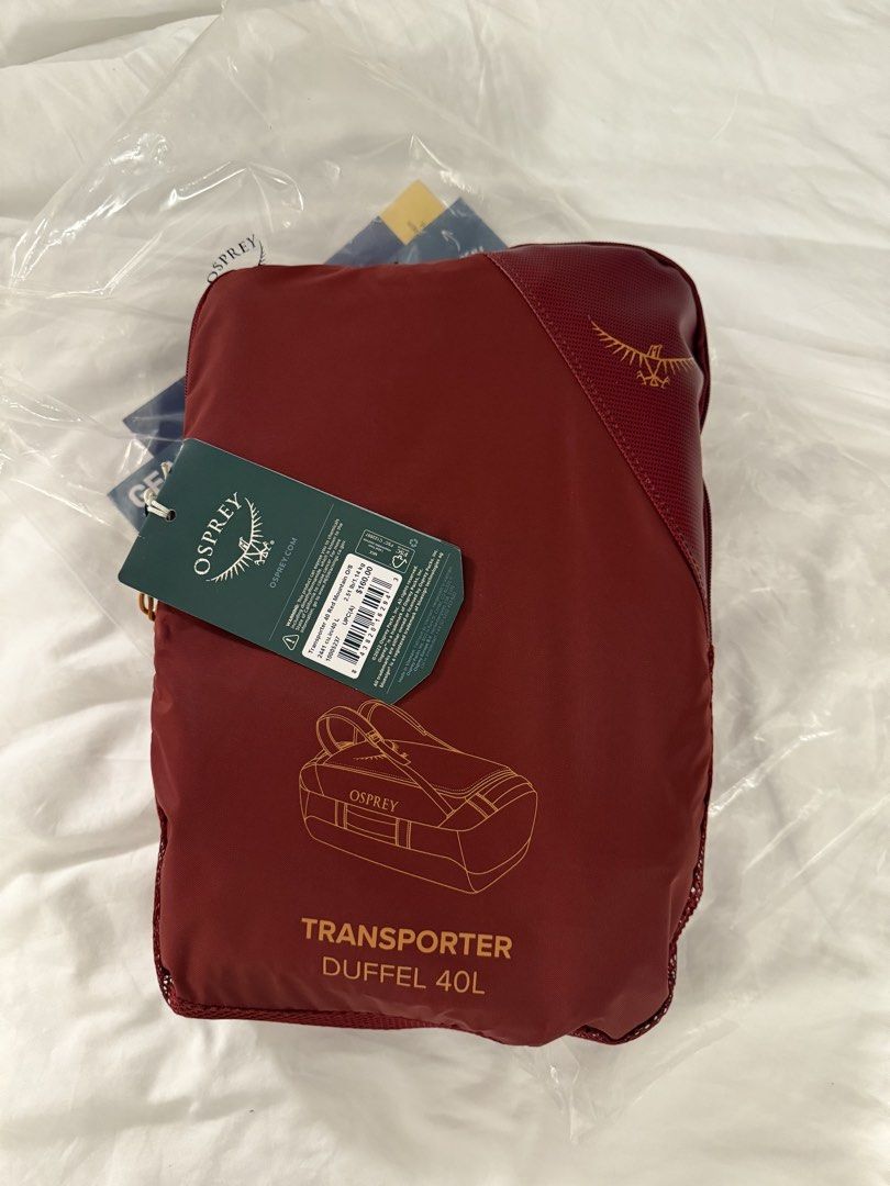 Osprey Transporter 40L Duffel Bag - Red (Category: Backpacks) located in Paranaque City. Submitted by suzyfern07 (Listing ID 1441293434, Image 1). Description: Mall price 10k++ Guaranteed authentic - Osprey Transporter 40L Duffel Bag - Vibrant Red Color - Versatile Backpack Straps for Comfortable Carrying - Built with Durable Materials for Long-Lasting Use - Perfect for Travel, Gym, or Everyday Adventures - Brand New with Original Tags Attached .