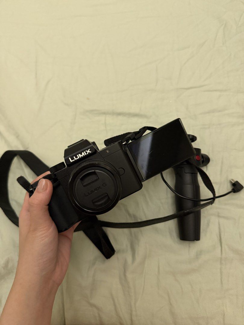 Panasonic Lumix DC-G100 with Grip (Category: Cameras) located in Paranaque City. Submitted by donut___ (Listing ID 1441216746, Image 2). Description: WTS / SELLING / FOR SALE Panasonic Lumix G camera - Includes hand grip for stability, strap also included - Features a flip-out screen Meetups : Parañaque City area, Rockwell Makati or Mandaluyong - No box.