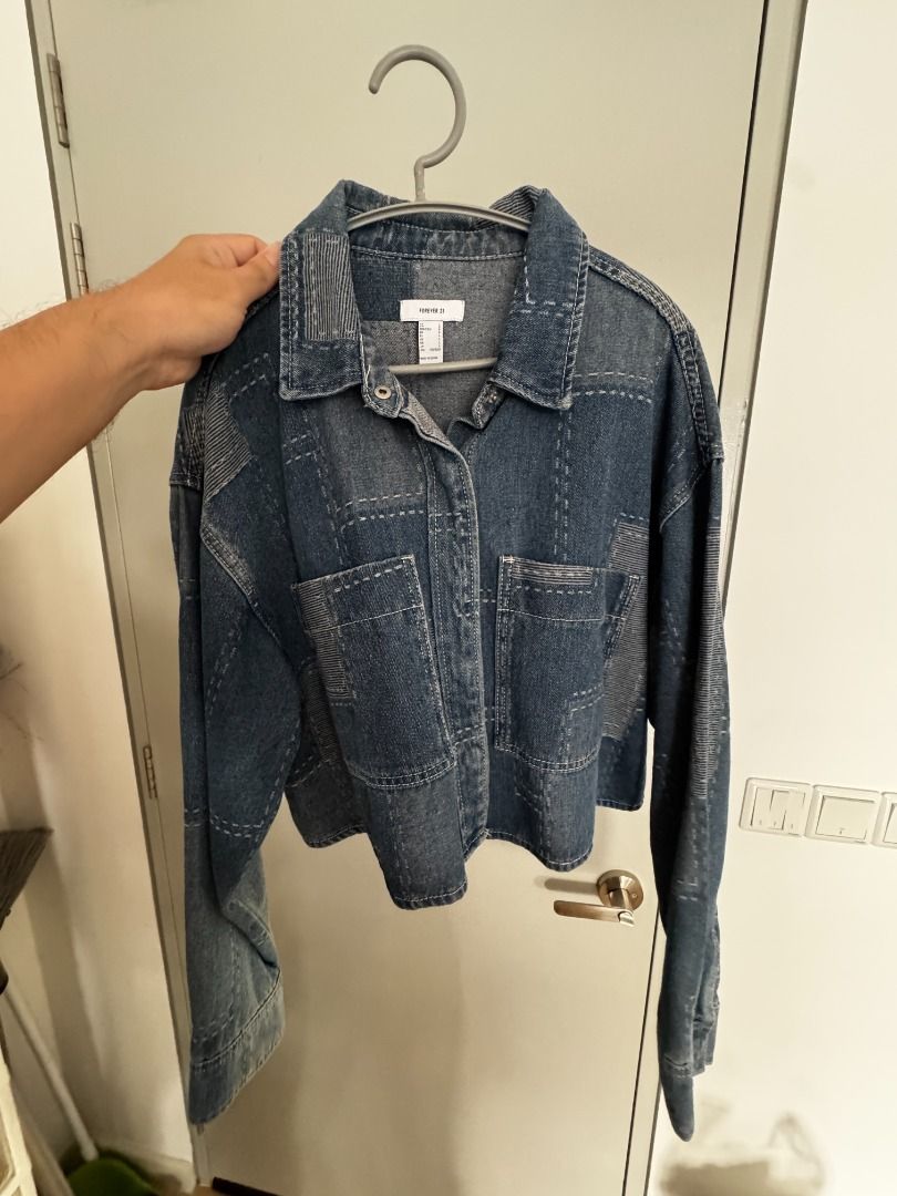 Patchwork Denim Cropped Jacket (Category: Coats, Jackets and Outerwear) located in Kuala Lumpur. Submitted by yesxmen (Listing ID 1441255703, Image 1). Description: .