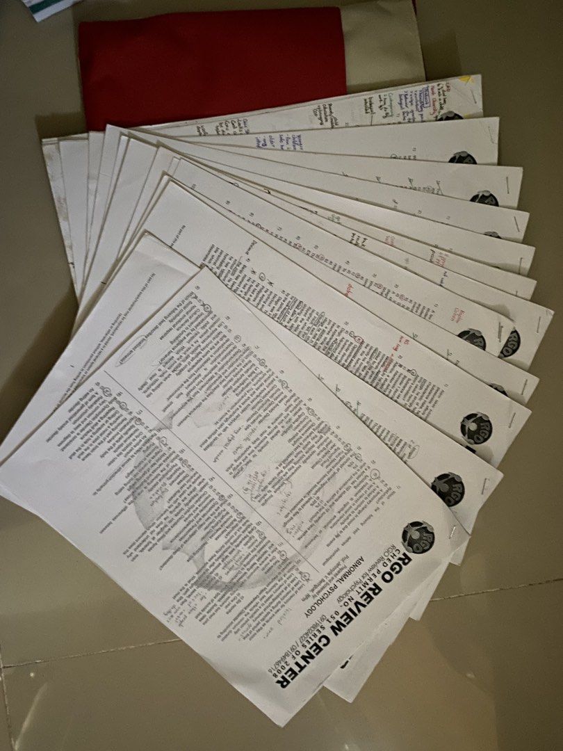 Psychometrician Reviewers (Category: Textbooks) located in Cebu City. Submitted by geez_md (Listing ID 1441244223, Image 2). Description: RPm or Psychometrician reviewers. Dm for inquiries.