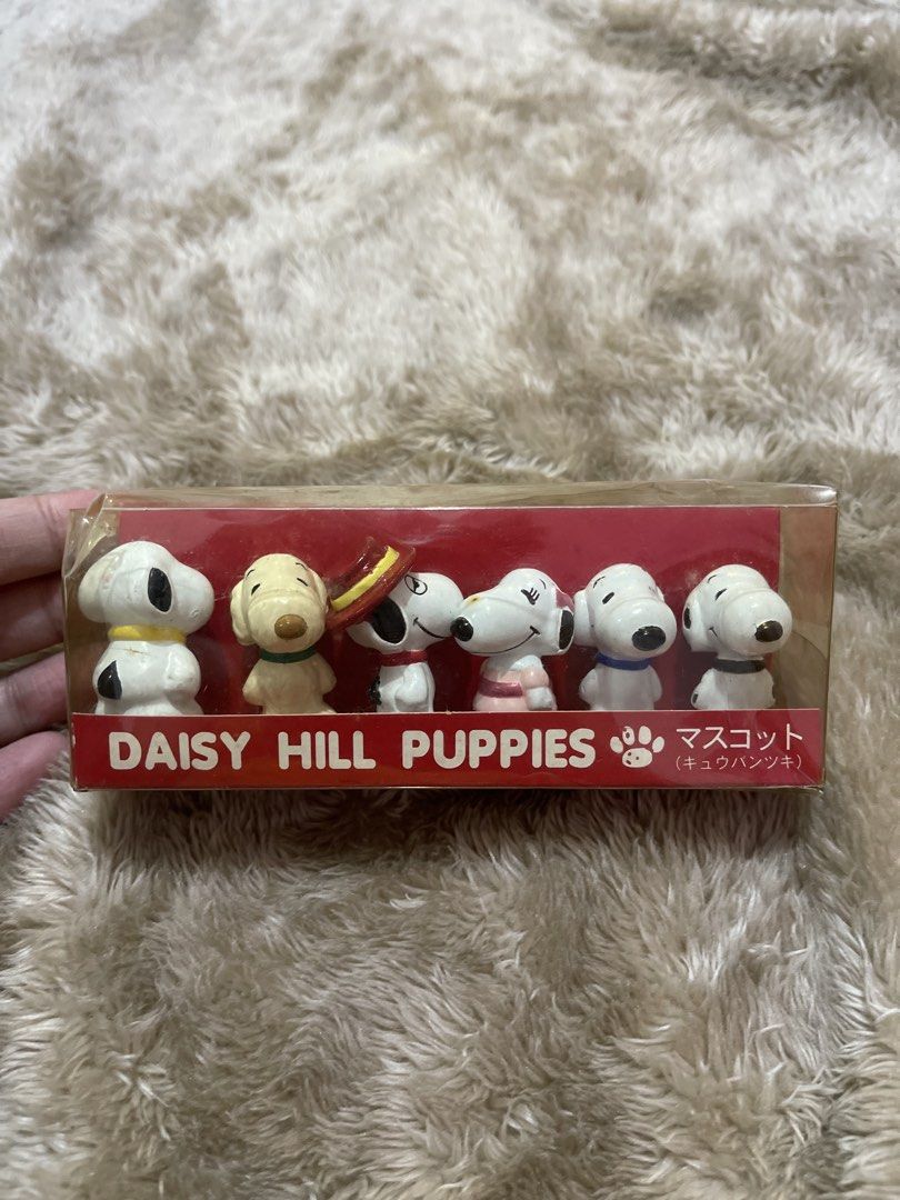Peanuts Daisy Hill Puppies Mascot Figures Set (Category: Designer & Blind Box Toys) located in Arayat. Submitted by imeon13 (Listing ID 1441340933, Image 1). Description: - Set of 6 collectible Daisy Hill Puppies mascot figures from Peanuts. - Features beloved characters like Snoopy, Belle, Spike, and more. - Ideal for any Snoopy fan or collector. - Comes in its original packaging..