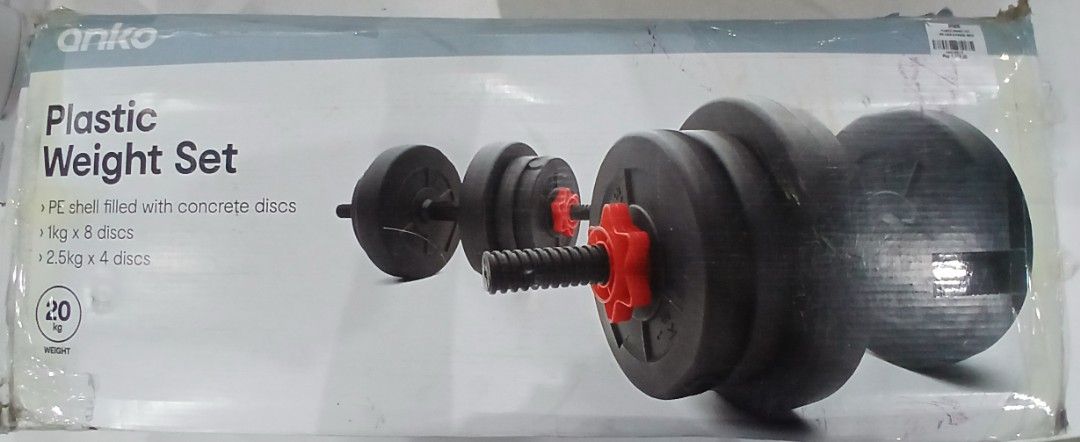 Plastic Weight Set 20kg (Category: Weights & Dumbbells) located in Manila. Submitted by sc_arvin (Listing ID 1441289713, Image 1). Description: .