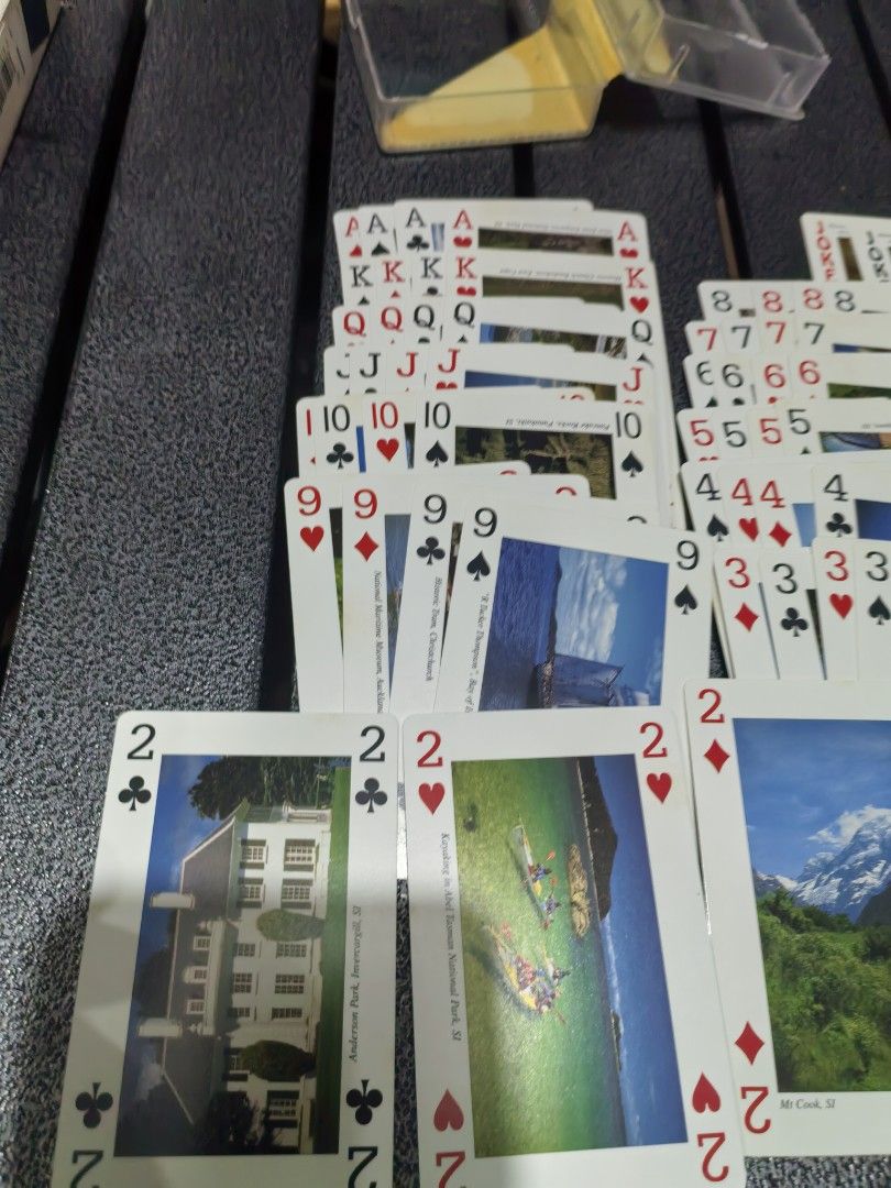 Poker Cards (Category: Board Games & Puzzles) located in Cebu City. Submitted by dudes_villanueva (Listing ID 1441376470, Image 2). Description: Poker Cards - New Zealand Images With Acrylic Case 📌 In excellent condition..
