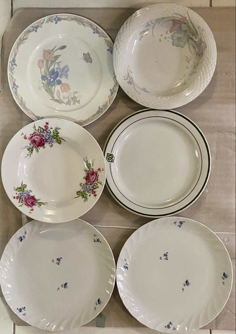 Pre-owned Dinner Plates mixed design470354465097656320