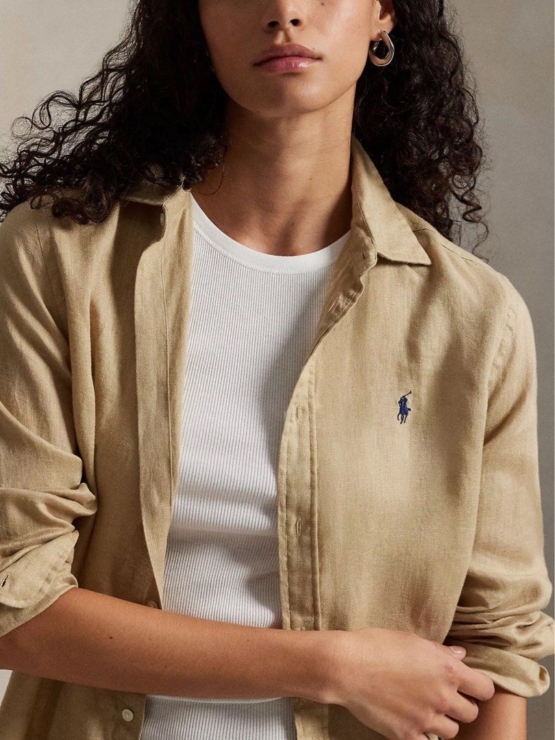 Ralph Lauren Beige Long Sleeves (Category: Longsleeves) located in Manila. Submitted by declutterwithC (Listing ID 1441326826, Image 2). Description: Medium on tag But can fit Med to Large Can be unisex .