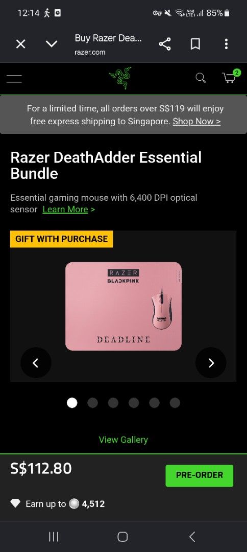 Razer DeathAdder Essential Bundle with Mousepad470020668125368320