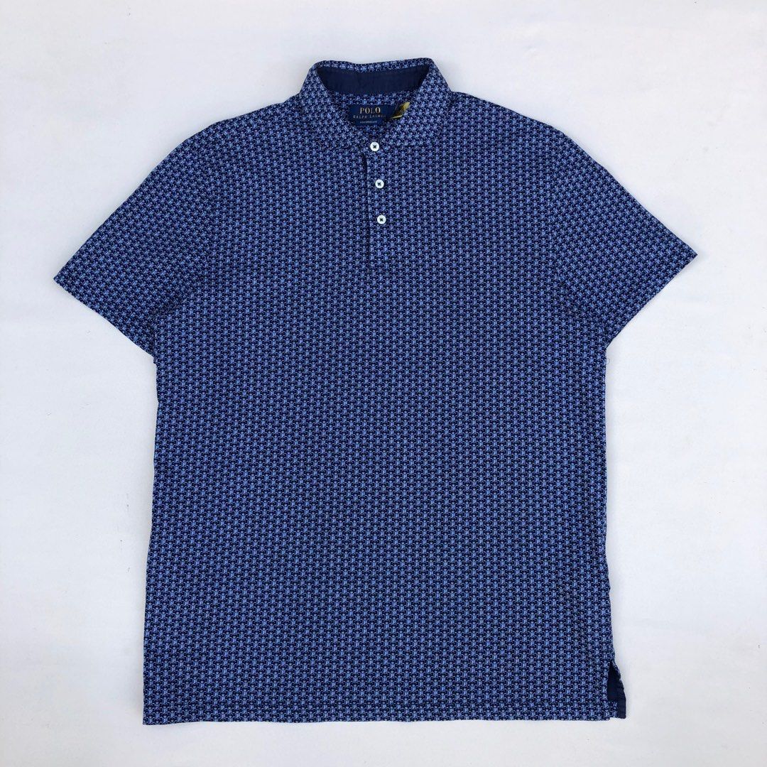 RL AOP Polo Shirt | Gold Tag | With Authenticated QR Code | Performance Fit (Category: Tshirts & Polo Shirts ) located in Leyte. Submitted by liamsapparel (Listing ID 1441313600, Image 2). Description: RL AOP Polo Shirt | Gold Tag | With Authenticated QR Code | Performance Fit Color: Navy Blue Size on Tag: Large Width: 22.5 (Pit to Pit) Length: 29.5 Best Fit: L to XL Condition: Good As New Color Rate: 10/10 Issue: NONE .