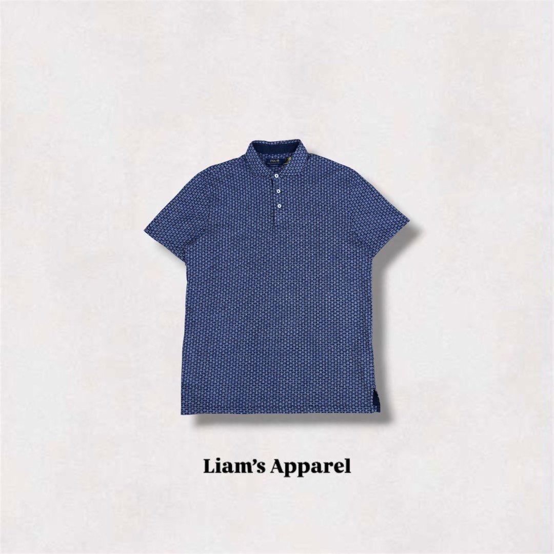 RL AOP Polo Shirt | Gold Tag | With Authenticated QR Code | Performance Fit (Category: Tshirts & Polo Shirts ) located in Leyte. Submitted by liamsapparel (Listing ID 1441313600, Image 1). Description: RL AOP Polo Shirt | Gold Tag | With Authenticated QR Code | Performance Fit Color: Navy Blue Size on Tag: Large Width: 22.5 (Pit to Pit) Length: 29.5 Best Fit: L to XL Condition: Good As New Color Rate: 10/10 Issue: NONE .