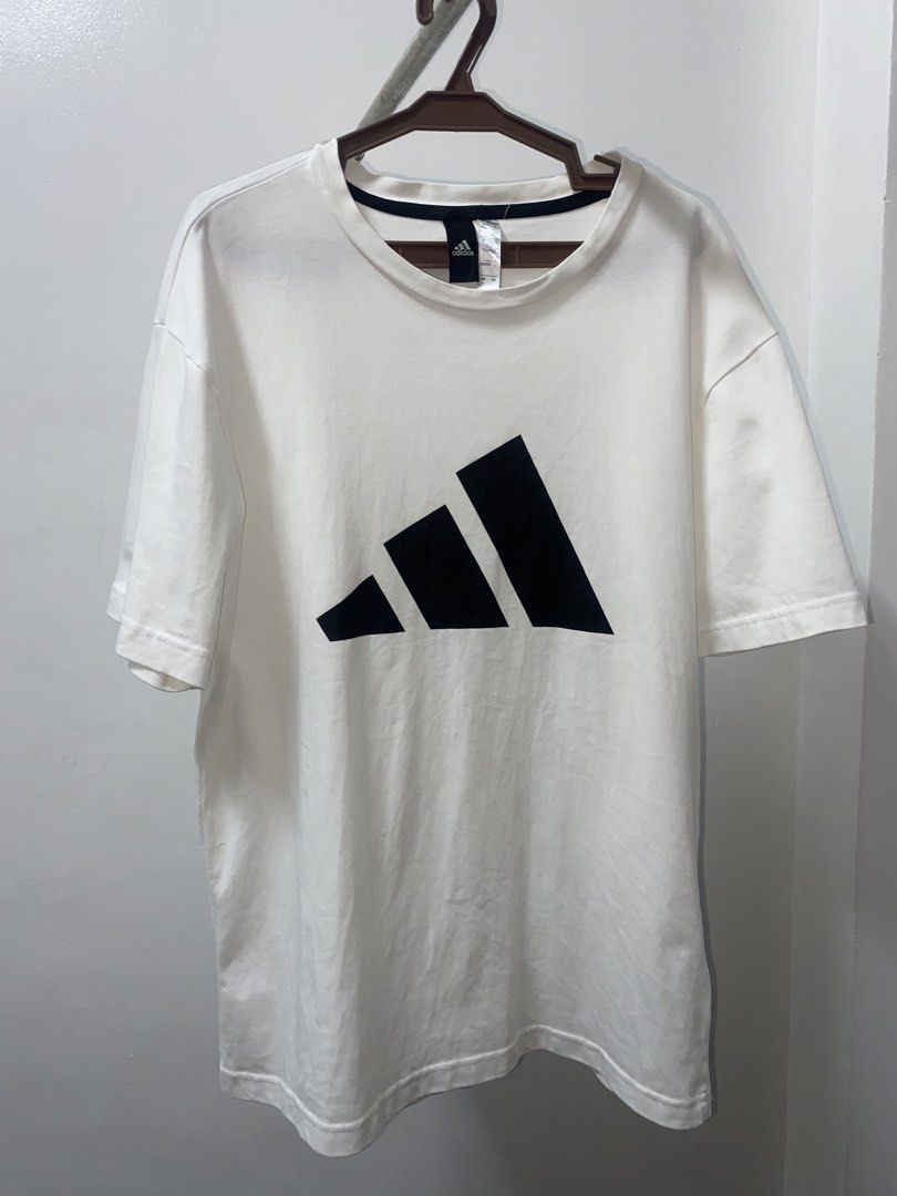 Rubberized Big Print adidas shirt (Category: Tshirts & Polo Shirts ) located in Cebu City. Submitted by selfsupreme (Listing ID 1441339359, Image 1). Description: size:M color:white condition 10/10.