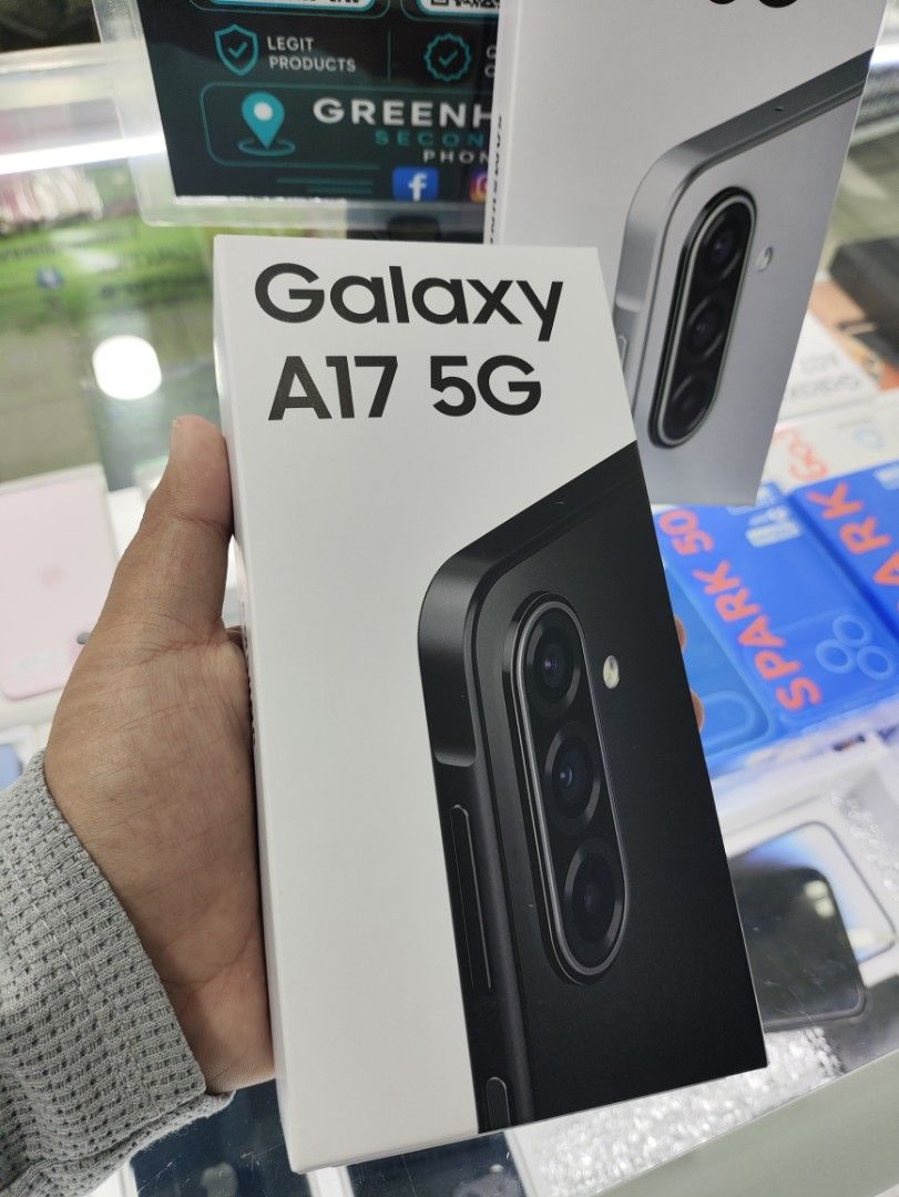 Samsung Galaxy A17 5G 8/256gb (Category: Samsung) located in San Juan City. Submitted by alinor_taute (Listing ID 1441225652, Image 2). Description: 📱 SAMSUNG A17 5G 8GB/256GB 📱 🔥 BRANDNEW & SEALED ✅ Openline ✅ 8GB RAM / 256GB Storage ✅ 1 Year Warranty ✅ 100% Original ✅ Ready to Use 💰 Selling Price: ₱11,990 🔄 Open for Swap sa lower unit + cash (subject for evaluation) 📍 Store Location: Greenhills Mall 2nd Floor, Stall XE-12 ✔️ Test before y