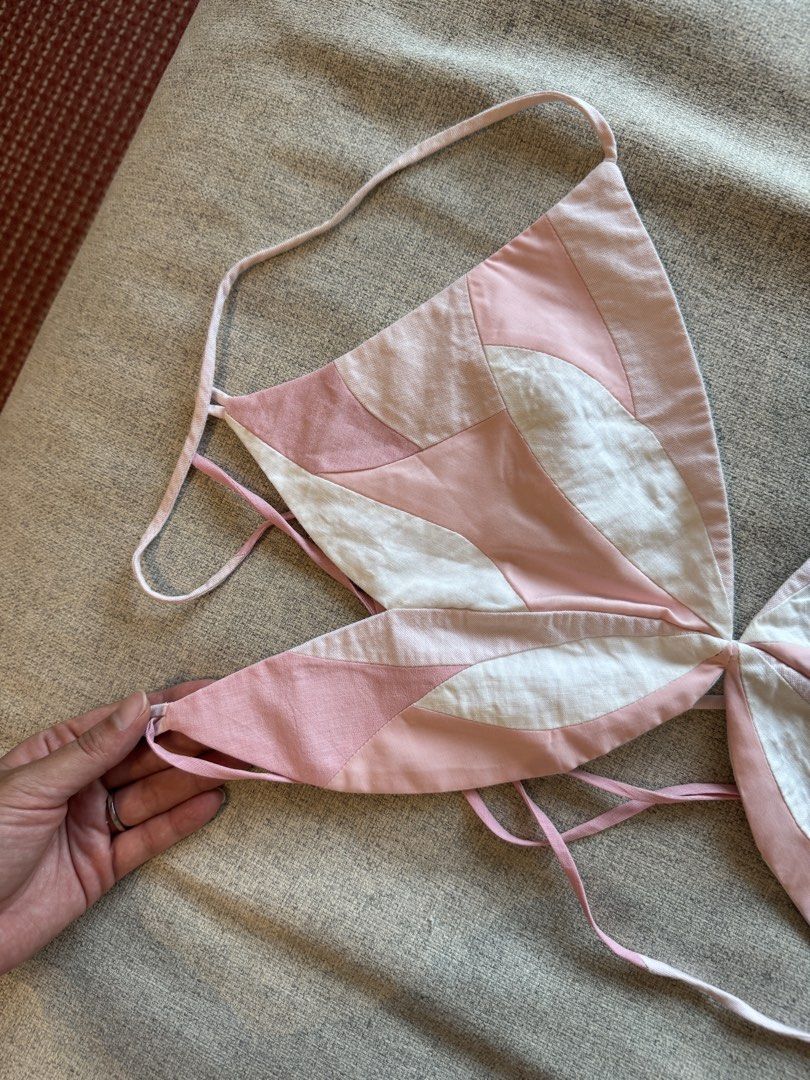 Y2k Butterfly Tie Top (Category: Sleeveless) located in Makati City. Submitted by sabmi (Listing ID 1441256146, Image 3). Description: Super cute butterfly tie top! Straps can be adjusted as needed Made from upcycled tela, and lined From @sanina.cebu.