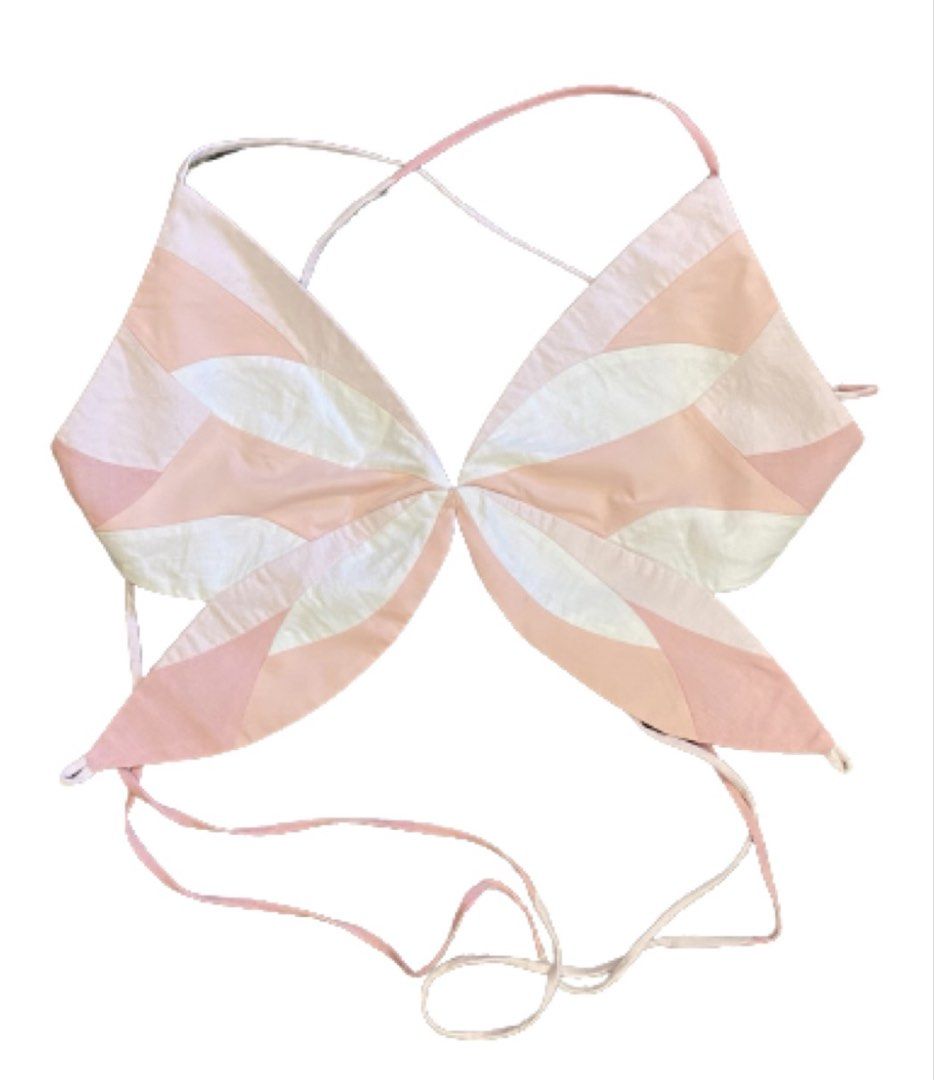 Y2k Butterfly Tie Top (Category: Sleeveless) located in Makati City. Submitted by sabmi (Listing ID 1441256146, Image 1). Description: Super cute butterfly tie top! Straps can be adjusted as needed Made from upcycled tela, and lined From @sanina.cebu.