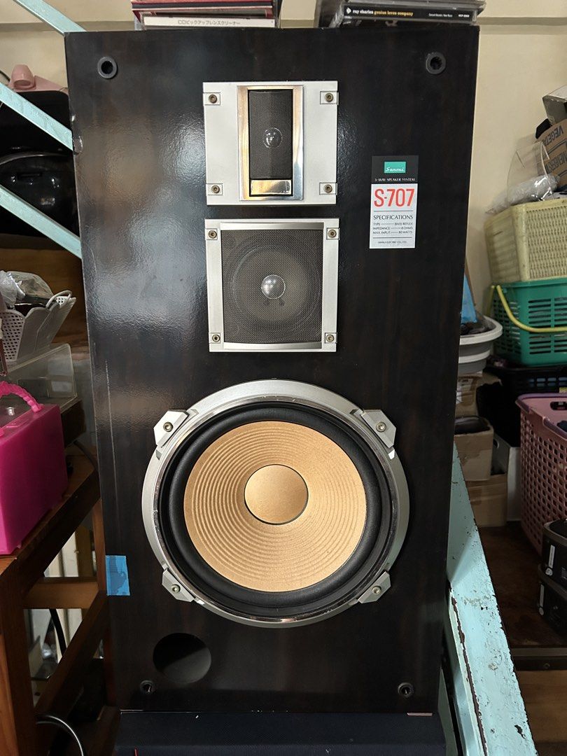 Sansui S-707 3-Way Speaker System (Category: Soundbars, Speakers & Amplifiers) located in Caloocan City. Submitted by guitara1822 (Listing ID 1441254486, Image 2). Description: - Sansui S-707 Speakers - Type: 3-way bass reflex system - Impedance: 8 ohms - Max Input Power: 80 watts - Delivers great sound for your audio setup - Feel free to ask questions!.