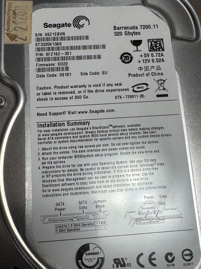 Seagate Barracuda 7200.11 320GB Internal Hard Drive470290610698987521