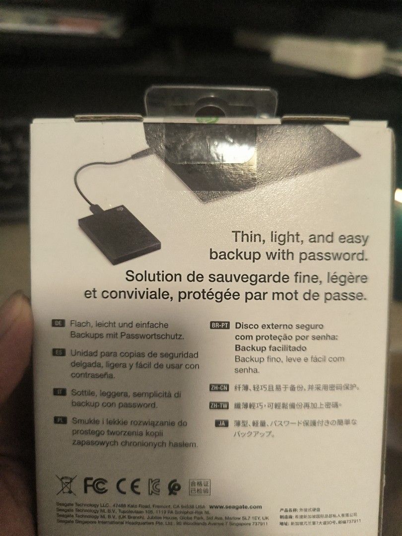 Seagate One Touch 1TB External HDD with Password Protection470430416593244161