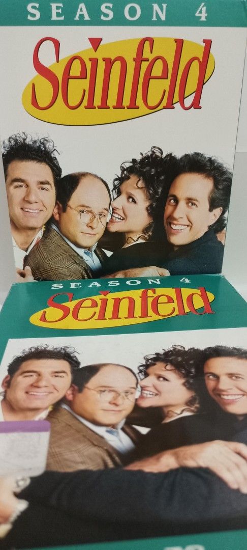 Seinfeld: The Complete Season 4 DVD Box Set (Category: CDs & DVDs) located in Manila. Submitted by jeannetteyago (Listing ID 1441324734, Image 1). Description: - Own all 24 hilarious episodes from Seinfeld Season 4. - Includes special features like cast interviews and behind-the-scenes content. - A must-have for any true Seinfeld fan. - Get ready for endless laughs!.