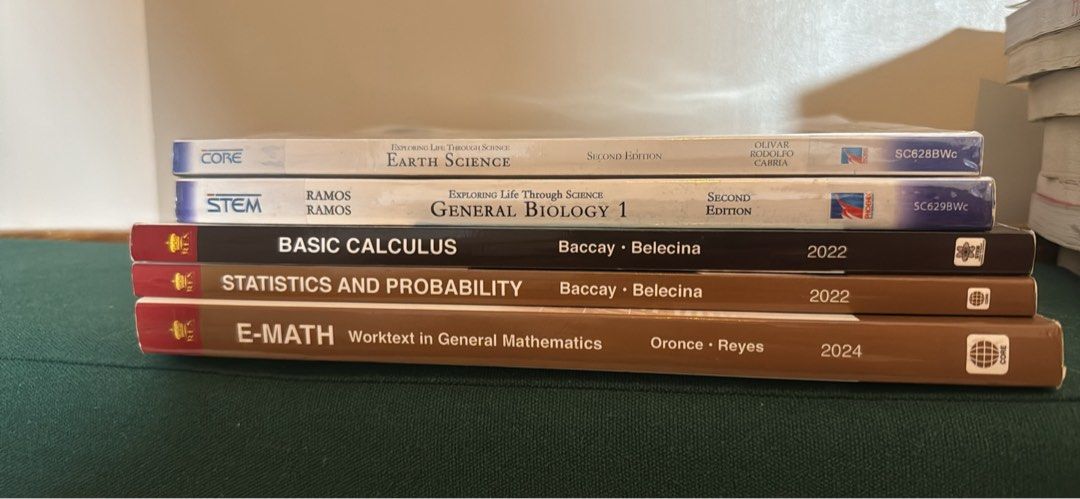 Senior High School Math & Science Books - Various Titles (Category: Textbooks) located in Marikina City. Submitted by stylepile (Listing ID 1441358803, Image 1). Description: price 200-350.
