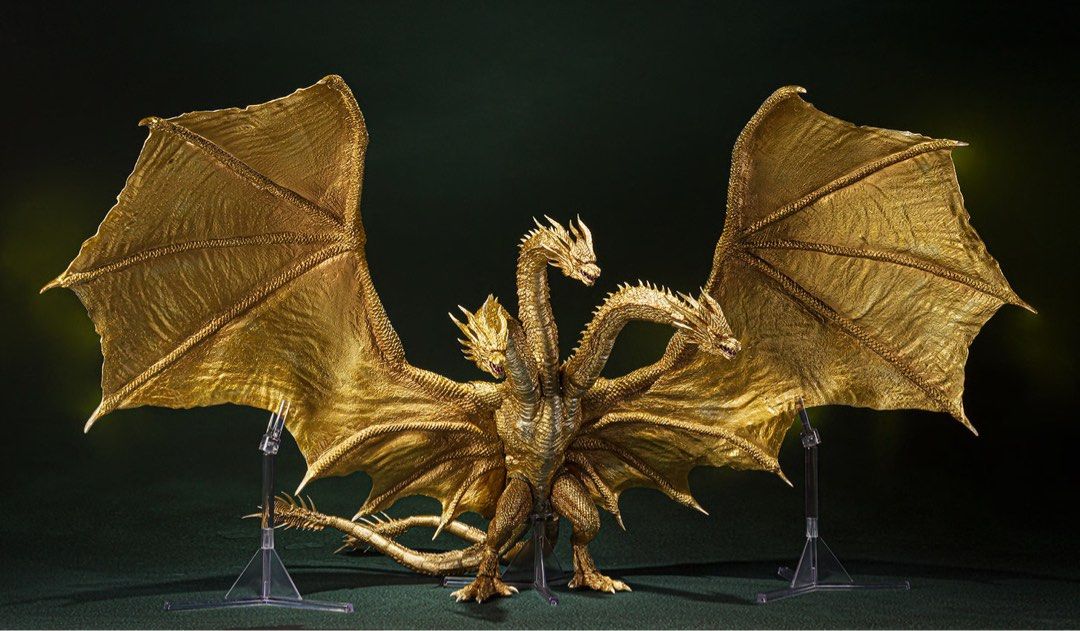 S.H. MonsterArts King Ghidorah Action Figure 2019 Special Color Version Bandai (Category: Toy Figures) located in Singapore. Submitted by tkokwei (Listing ID 1441202706, Image 2). Description: (Brand New) Only open and check. Never display or play before. *No LowBaller.* Meet up deal at Toa Payoh MRT..