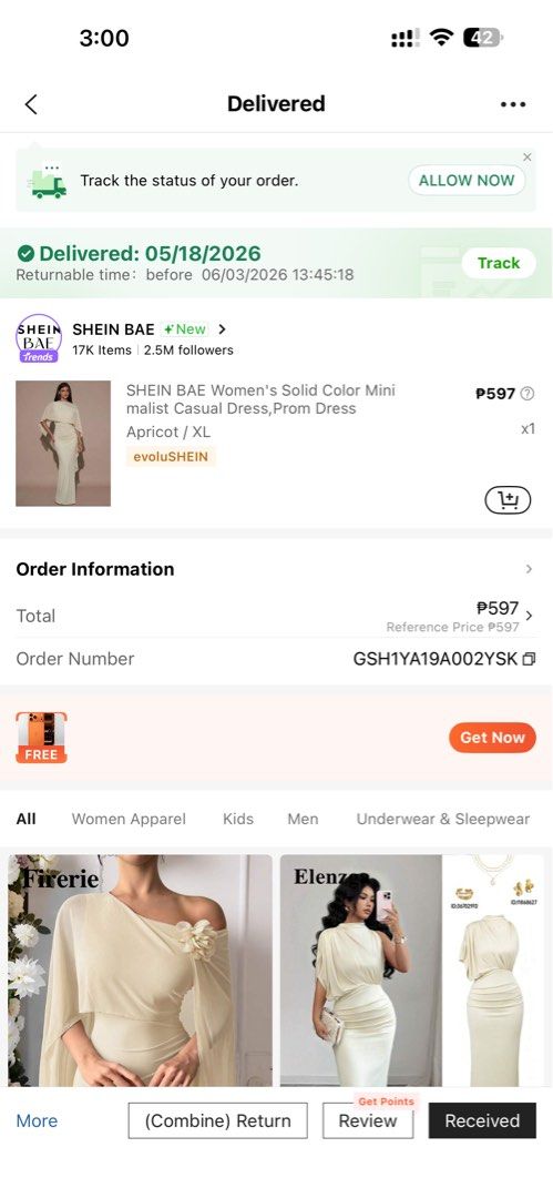 Shein Casual Dress (Category: Dresses) located in Cainta. Submitted by bellemoda.ph (Listing ID 1441231108, Image 2). Description: Used once for wedding..